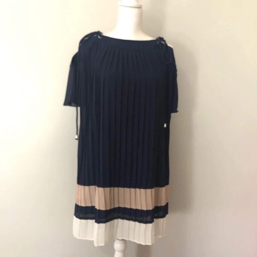 Endless Rose Chiffon Pleated Cold Shoulder Dress - New with Tag!